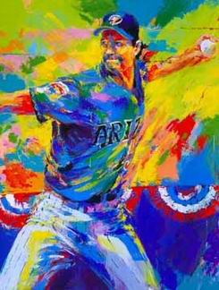 Sports oil painting