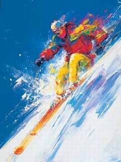 Sports oil painting