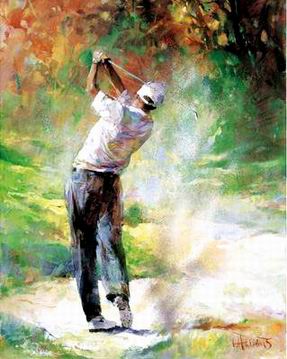 Sports oil painting