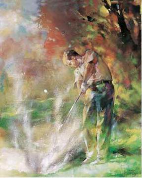 Sports oil painting