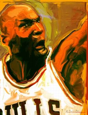 Sports oil painting