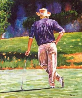 Sports oil painting