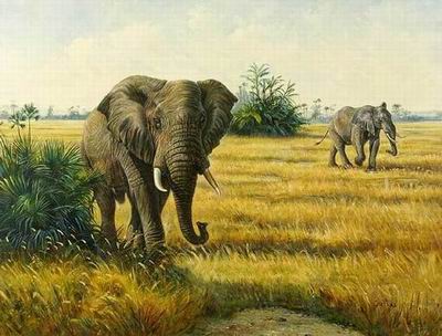 Animal oil painting