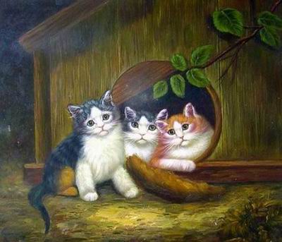 Animal oil painting