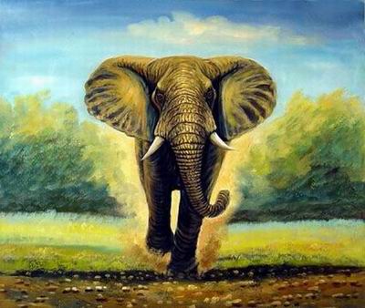 Animal oil painting