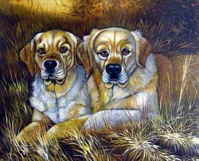 Animal oil painting