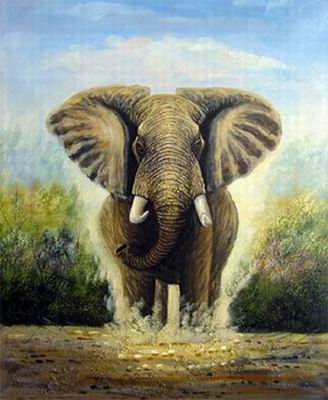 Animal oil painting