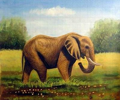 Animal oil painting
