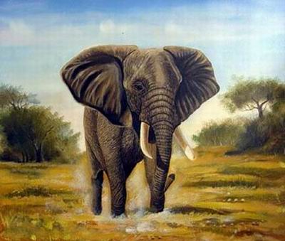 Animal oil painting