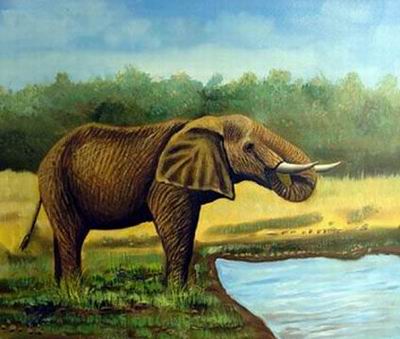 Animal oil painting