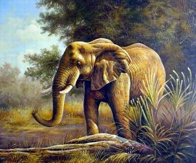 Animal oil painting