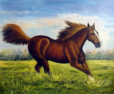 Animal oil painting