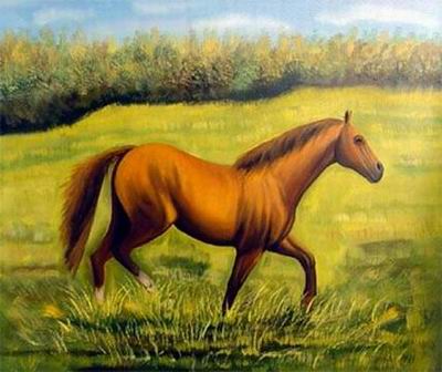 Animal oil painting