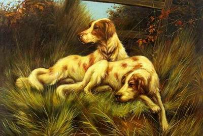 Animal oil painting