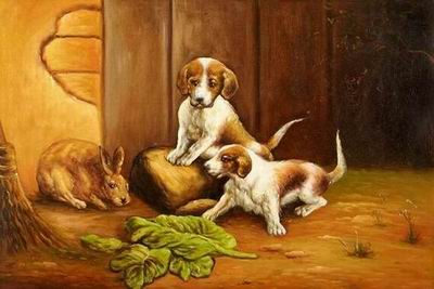 Animal oil painting