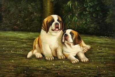 Animal oil painting