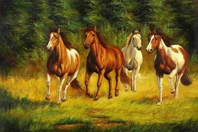 Animal oil painting