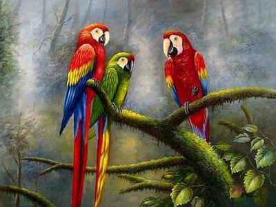 Animal oil painting