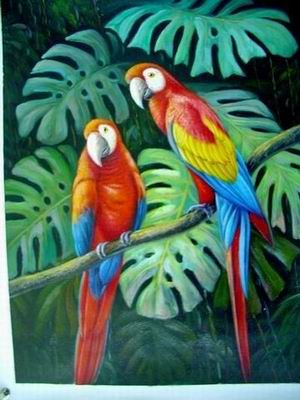 Animal oil painting