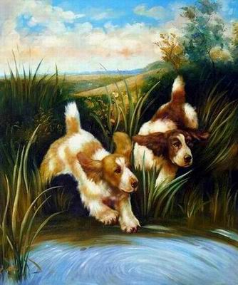 Animal oil painting