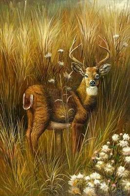 Animal oil painting
