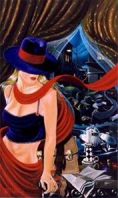 Cityscape oil painting