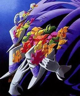 Cityscape oil painting