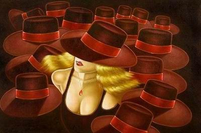 Cityscape oil painting