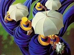 Cityscape oil painting