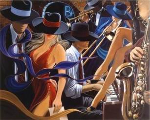 Cityscape oil painting