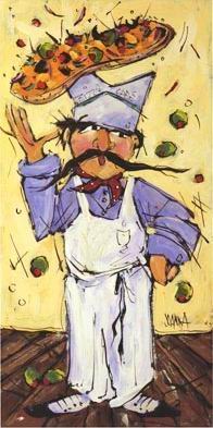 Kitchen oil painting