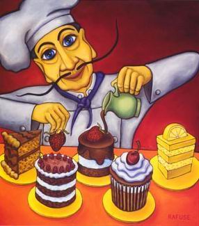 Kitchen oil painting