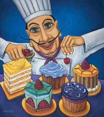 Kitchen oil painting