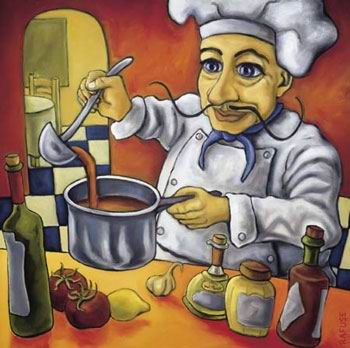 Kitchen oil painting