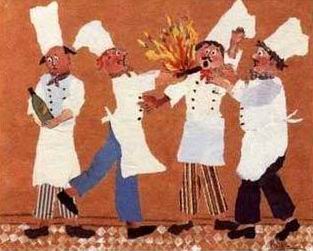 Kitchen oil painting