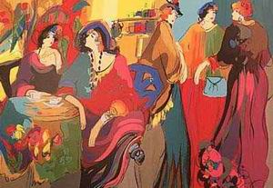 Musician oil painting