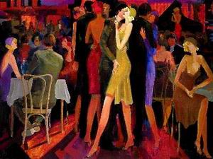 Musician oil painting