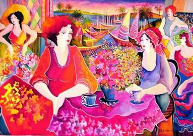 Musician oil painting