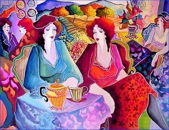 Musician oil painting