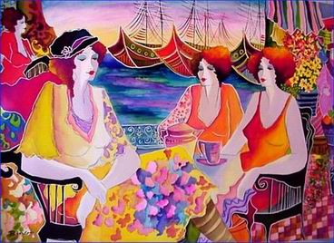 Musician oil painting