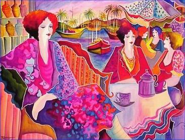 Musician oil painting