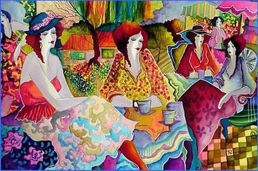 Musician oil painting