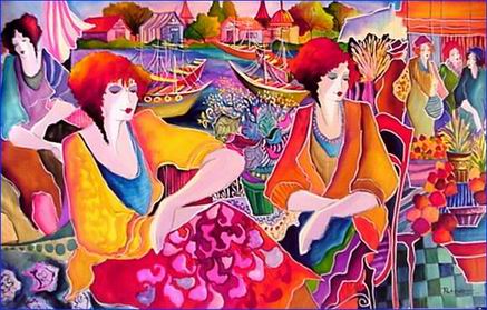 Musician oil painting