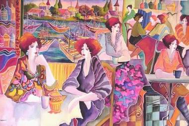 Musician oil painting