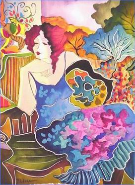 Musician oil painting