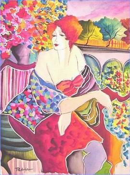 Musician oil painting