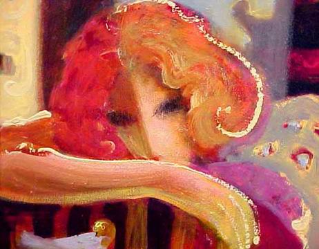 Musician oil painting