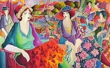 Musician oil painting