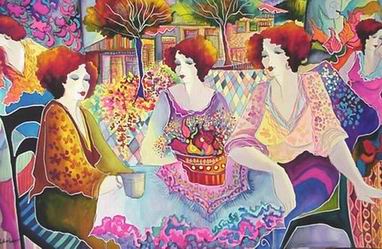 Musician oil painting