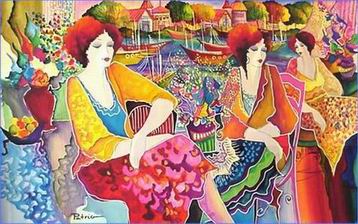 Musician oil painting